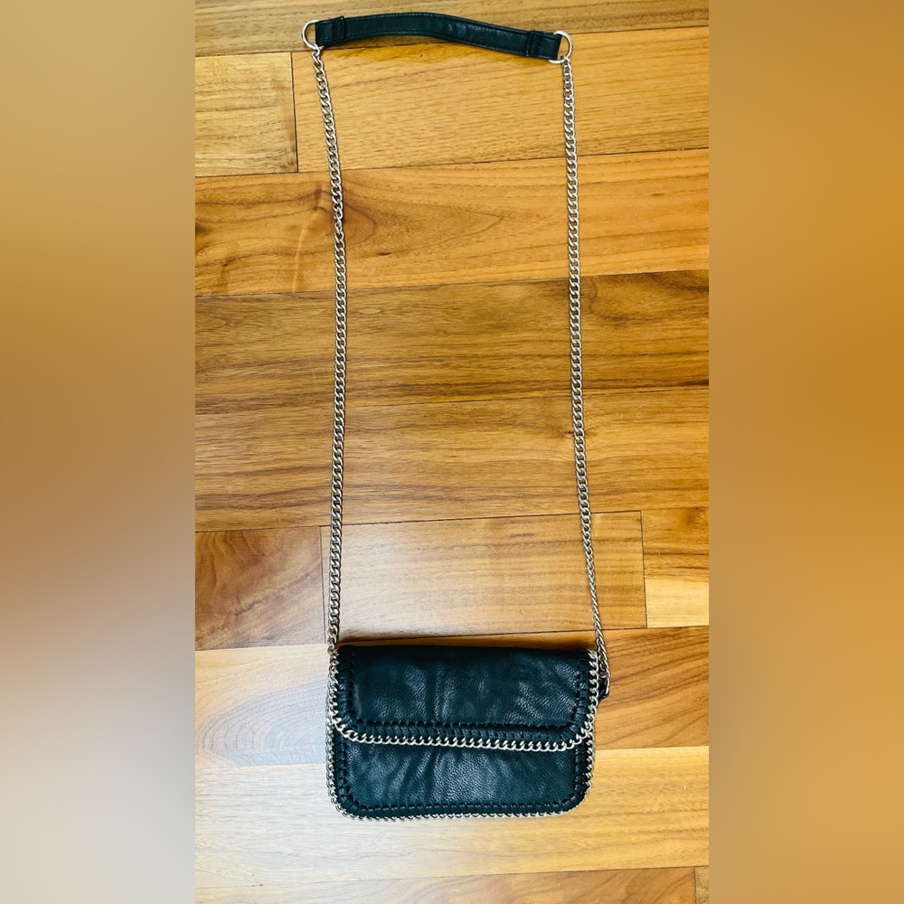 Sondra Roberts Silver Chain Crossbody Bag
